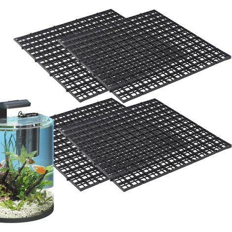 4 Pièces Couvercle d'aquarium, Grille en PC, Zone de lézardage, Support filtre, Anti-saut pour réservoir (1/5)