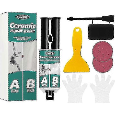 Pâte De Réparation, Kit De Réparation De Baignoire Blanc, Kit De Finition De Fissure De Baignoire, Kit De Réparation D’évier Et De Douche De Carrelage De Baignoire Kits De Réparation De Receveur De Do (1/5)
