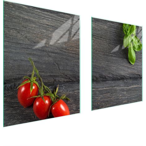 GLASSCHUTZPLATTE FÜR HERD 85x52 TOMATEN (1/5)