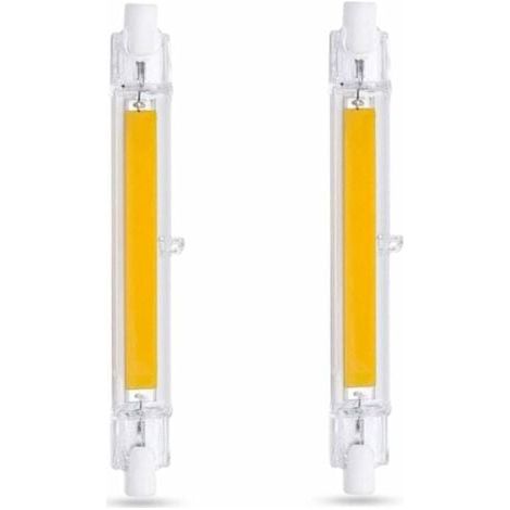 Lampadina LED R7S 118 mm 10 W bianco freddo 6000 K, 1000 LM, equivalente a lampada alogena R7S J118 80 W 100 W, dimmerabile, lampadina LED COB sottile R7S 118 mm per lampada da parete/lampada da terra (1/4)