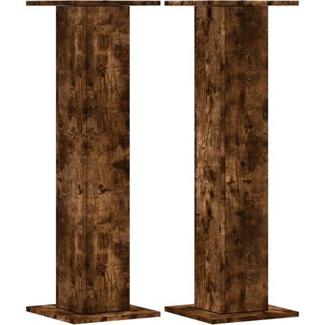 Maison Exclusive - Supporti per Piante 2 pz Rovere Fumo 30x30x95 cm in Truciolato