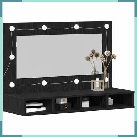 862781 Armoire Miroir Chêne noir 90 x 31,5 x 62 cm Bois d'ingénierie (1/5)