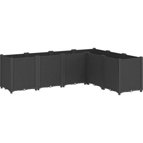 Maison Exclusive - Pflanzkübel Schwarz 160x120x53 cm PP