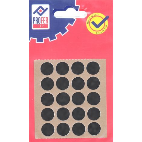 TAPPINO ADESIVO NERO BL 20 PZ - 13 MM