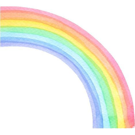 Sticker mural arc-en-ciel, 40x90cm, sticker amovible à poser soi-même, idéal pour la décoration murale d'une chambre d'enfant. (1/5)