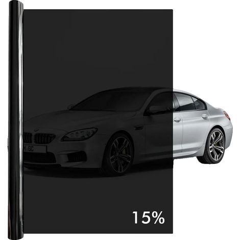 Lámina para ventanas, protección UV, resistente a los arañazos, 15 % VLT, 50 x 600 cm. (1/2)