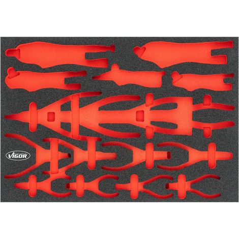 Garniture en mousse souple ∙ vide ∙ V6816N-L ∙ L x l x h : 563 mm x 393 mm x 35 mm