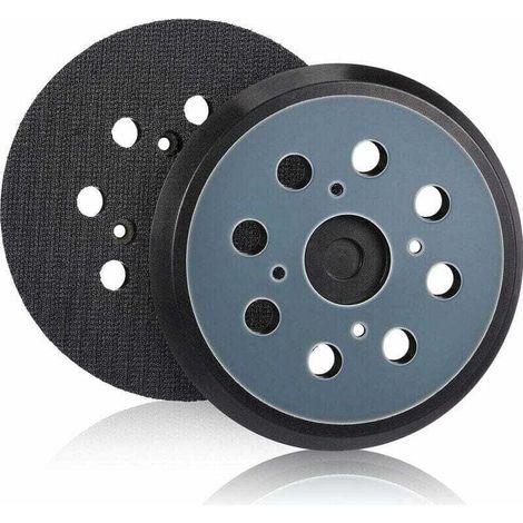 Lot de 2 patins de ponçage auto-agrippants de rechange pour ponceuse orbitale aléatoire à 8 trous, compatibles avec RYOBI 30157001018 (1/4)