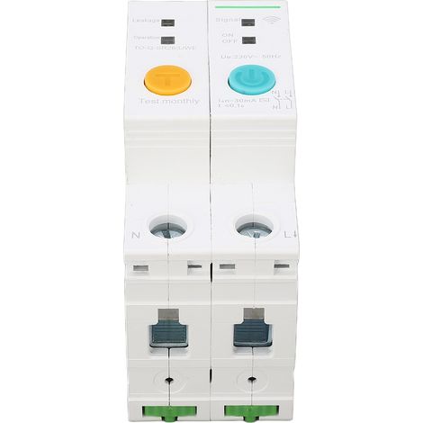 Disjoncteur intelligent WIFI TONGOU 25A 2P, protection différentielle 30mA, 230V, commande à distance via application, interrupteur automatique miniature. (1/5)