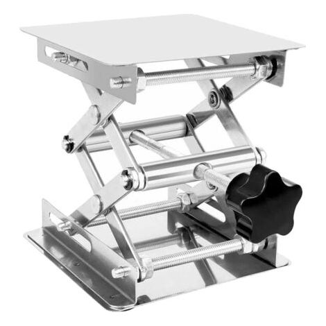 Labor-Hubtisch, Edelstahl-Labor-Hebebühne, verstellbarer Labor-Lift, 45 – 150 mm, Labor-Hebeständer, 100 mm x 100 mm, Tragkraft 10 kg