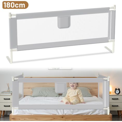 Randaco Barriera di sicurezza per letto bambino, barriera per letto bambino 180 cm protezione anticaduta