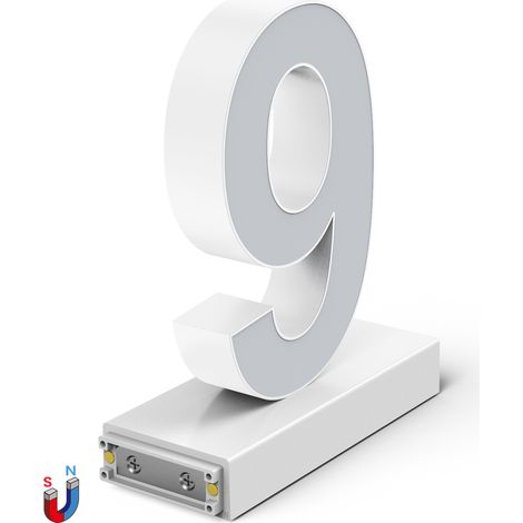 Número LED Magnético Enlazable 95Mm 9     IluminaShop