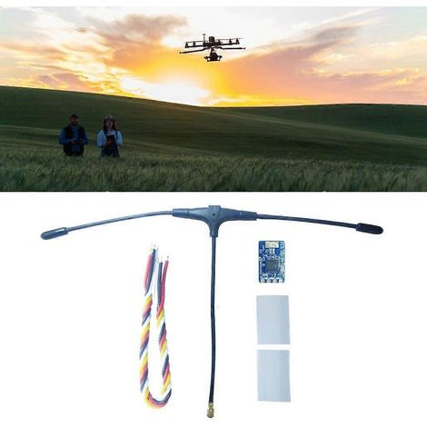 Récepteur ELRS 915 MHz ExpressLRS avec antenne en forme de T, compatible avec les mises à niveau Wi-Fi (1/4)