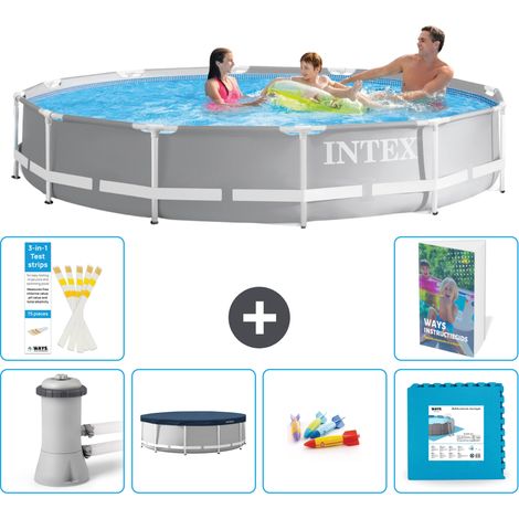 Prism Frame Pool Rund - 366x76 cm - 7-teilig S222