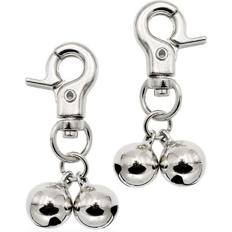 Lot de 2 colliers pour chien avec clochette et pendentif, accessoires pour collier de dressage (argenté) (1/5)