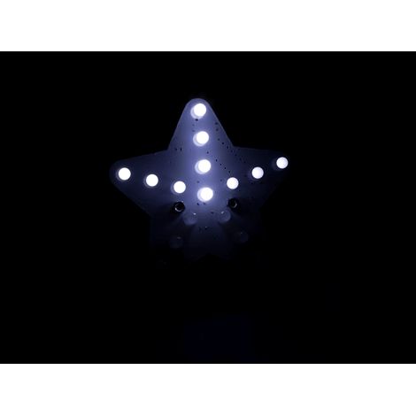 Whadda Kit de Soldadura, Bricolaje, Estrella de luz Blanca, 14 Efectos LED, batería, Ideal para Navidad (1/5)