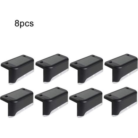 Lot de 8 Lampe de pont Solaire LED Imperméable lumiere Extérieur sans Fil pour Clôture Jardin Escalier Chemin Parc Pont (1/4)