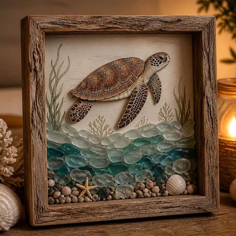 Halloween Shadow Box Kit, Lampe Halloween Tortue de Mer LED Format A4, Alimentation Secteur, Décoration