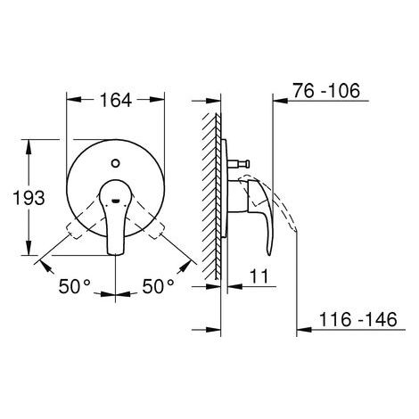 Mitigeur de baignoire EH EUROSMART FMS f 35501 chr (1/5)