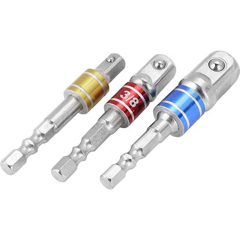 Ensemble de 3 rallonges pour perceuse, tournevis et douilles (1/4 po, 3/8 po, 1/2 po) (1/4)