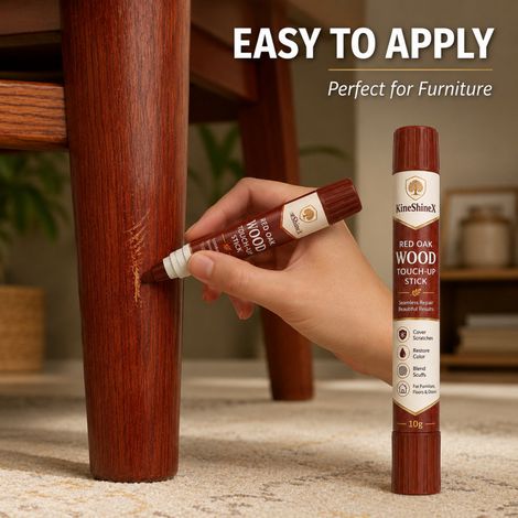 KineShineX Wood Repair Sticks, Furniture Touch-up Pens, Floor and Door Scratch Repair Sticks, Table, Chair, and Cabinet Wear Repair Sticks (1/4)