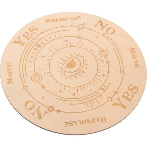 Planche à Pendule en Bois Solide Œil Mauvais, Tableau à Lettres Pendulaire Confortable et Bien Poli pour Fournitures D'autel Wiccan et Divination Artistique (1/5)