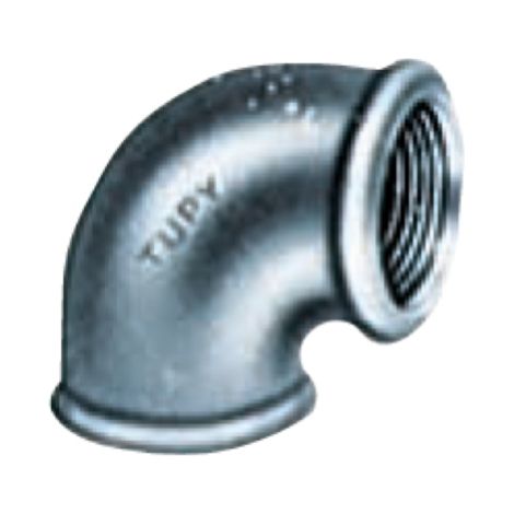 coude en fonte galvanisA 90 raccordement F / F femelle 1/2 "courbe
