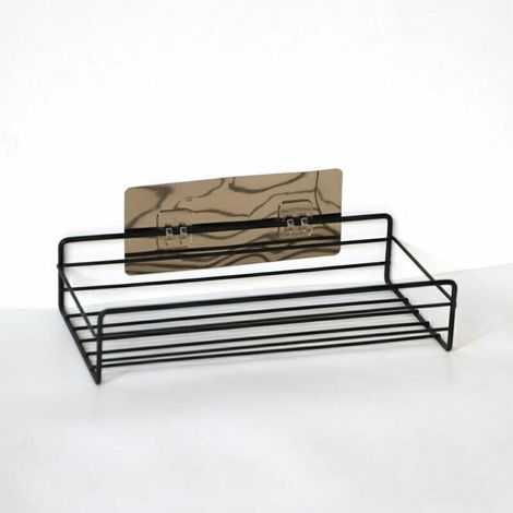 Selbstklebendes Badezimmerregal, Duschablage ohne Bohren, rechteckiger Duschorganizer, Duschkorb aus Metall fürs Badezimmer, Crezuo Küche (1/3)