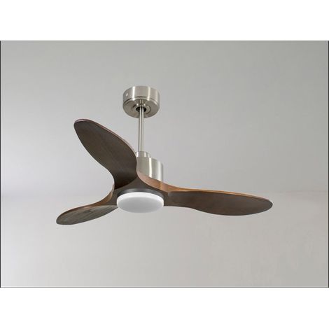 Modulo de KlassFan - Ventilateur de plafond avec Lumière chrome et bois clair idéal de 25 à 40 m² KLDC3P6SW132L1Ch (1/5)