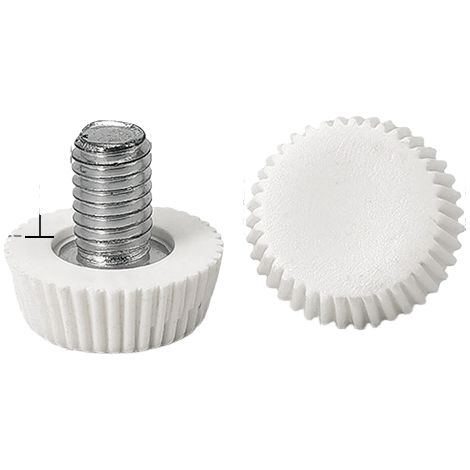 Patas niveladoras deslizantes ajustables M6616mm para muebles, aptas para patas de mesas y armarios, 20 unidades por paquete. (1/5)