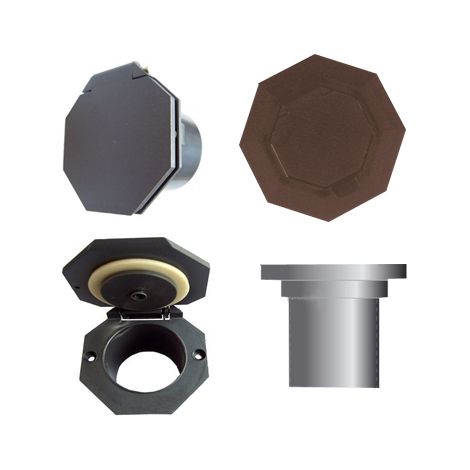Aldes – Prise de sol gris anthracite ultra plate avec contacteur – 1 prise – Indice de protection IP20 – Pour espaces confinés (1/2)