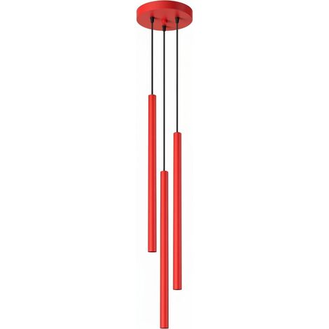 Lámparas colgantes PASTELO rojo acero 3xG9 19.5cm Sollux (1/2)