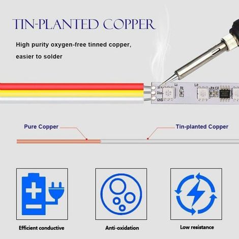 3 Pin Connecteur LED Bande Flexible Câble Adaptateur Jumper, Forme de L & T Raccord d'angle, Forme de 10mm LED Bande de Connecteu (1/5)