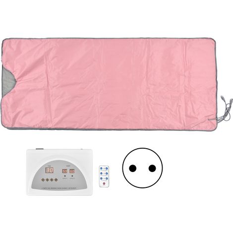 Couverture de Sauna Portable Infrarouge Lointain, Couverture Chauffante Détox avec Télécommande, Rose, Prise UE 220V (1/5)