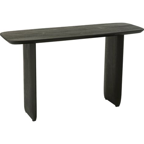 Console élégante en bois d'acacia noir pour entrée moderne - Noir acacia profond naturel (1/5)
