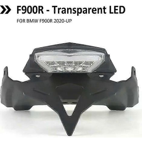 Support de plaque d'immatriculation arrière court pour moto BMW F900R F 900 R F900 R 2020 - Feu arrière LED intégré (F900R - Transparent) (1/5)