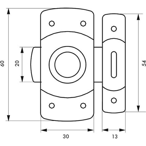 Automatic Furniture Door Lock - Chrome Stamped Brass Chest - Chrome Steel Bolt-On - Molled Brass Knob - Interior Doors - 30mm - White (1/4)
