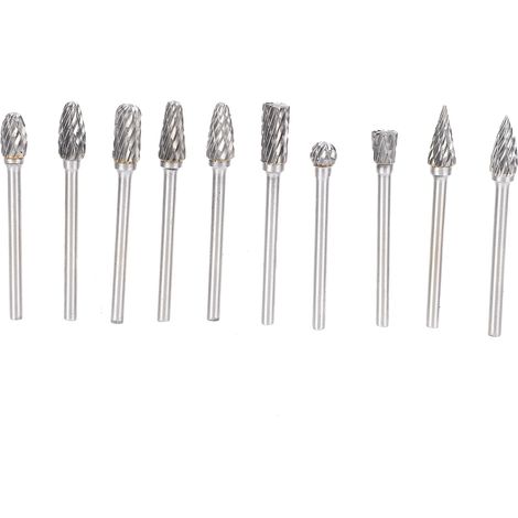 Ortviai Fraise Rotative en Carbure pour Bois et Métal – Lot de 10 têtes de fraisage 3×6 mm, précision élevée (1/5)