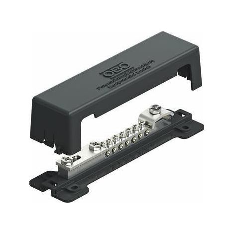 Potentialausgleichsschiene schwarz UV-beständig - 7 x bis 25 mm² (1/5)