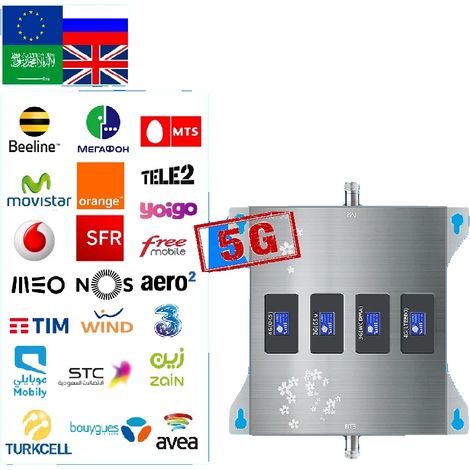 Amplificador de celular, repetidor de señal, repetidor de celular, 800 1800 2100 2600 (1/2)