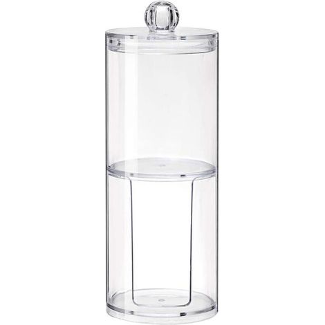 Ulisemboîte ronde en coton acrylique, boîte de rangement transparente pour maquillage et cosmétiques (1/4)