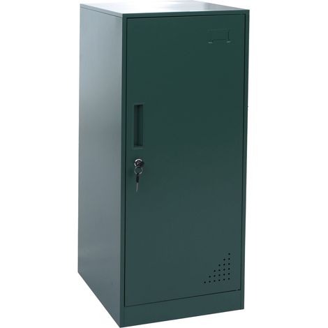 Casier HWC-P63, casier coffre-fort armoire à casiers porte tringle à vêtements, 90x38x45cm acier- vert