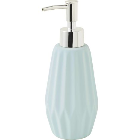 Distributeur de savon en céramique bleu (1/3)
