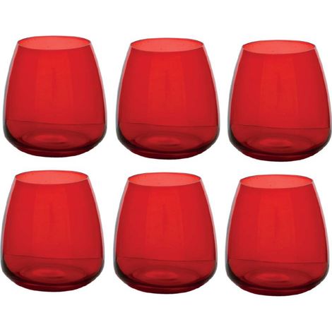 Fade Passion Rosso set 6 bicchieri acqua 40 cl in fine cristallo Crystalite (1/5)