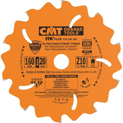 236.160.10H SIERRA CIRCULAR PARA MATERIALES DUROS/ ABRASIVOS 160X2.4X20 Z=10 TCG