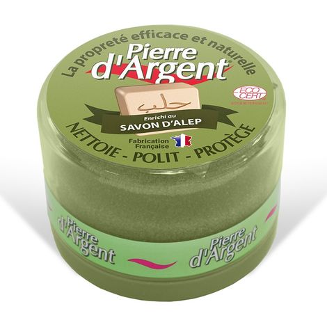 Pierre d'Argent enrichie au savon d'Alep 200 g certifiée ECOCERT (1/5)