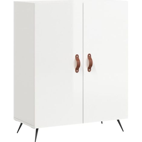 Credenza buffet cassettiera mobile contenitore organizer cucina soggiorno lucido 69,5 x 34 x 90 cm derivati del legno bianco 020030732