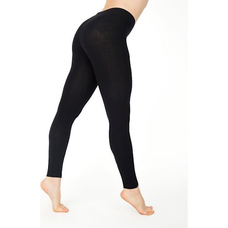 Leggings taille haute extensibles unis pour femme, noir, taille L (1/5)