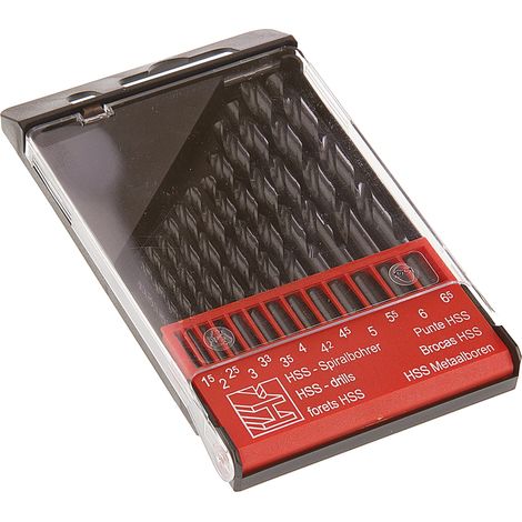 Coffret de forets RS PRO HSS 1mm à 6.5mm, 13 pièces ( Prix pour 1 ) (1/2)