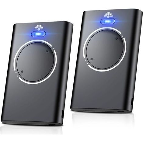 Télécommande portail et porte de garage 868 MHz – Lot de 2 unités noires, compatible XT2 & XT4 SLH LR, 2 canaux (1/5)